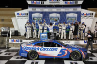 Kyle Larson (5) wins the Advent Health 400 at the Kansas Speedway, May 5th 2024 - Source: Imagn
